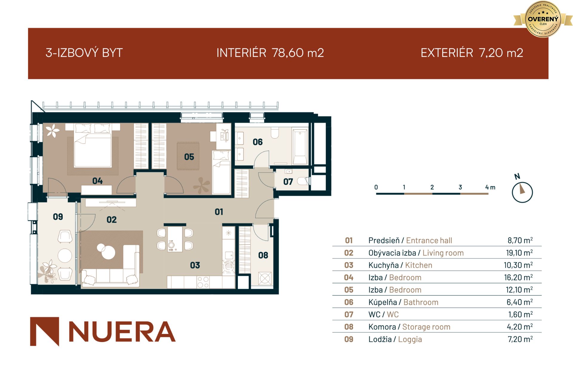NUERA︱GANZ HOUSE - Exclusive 3-Room Apartment in Eurovea City