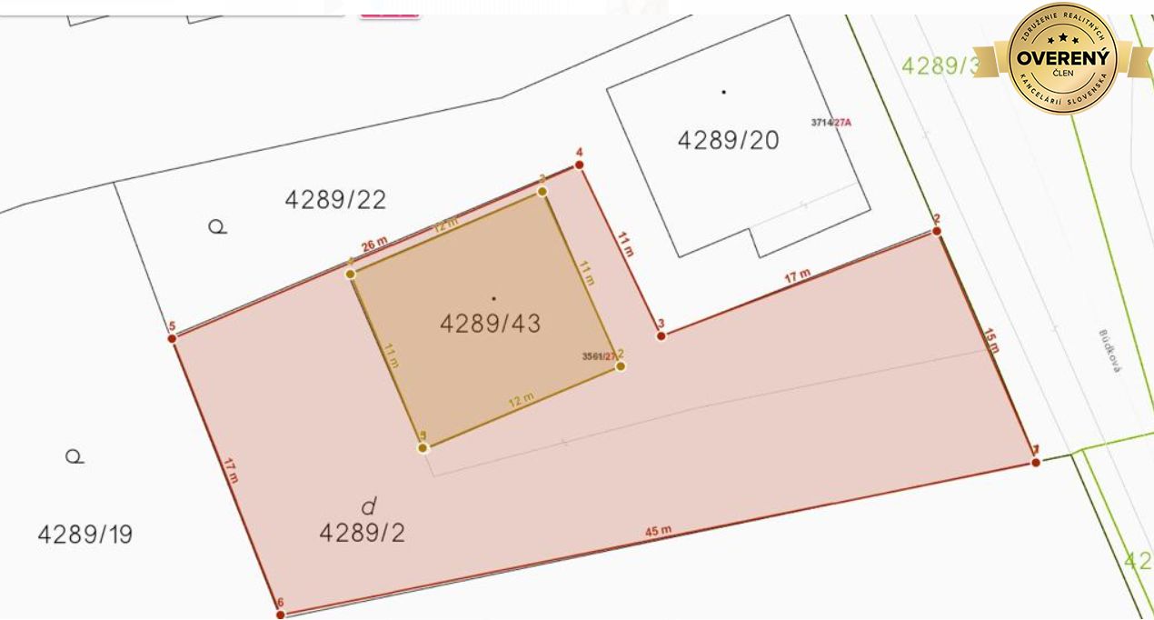 NUERA | FOR SALE Unique plot with old house near Horský park, Budkova 